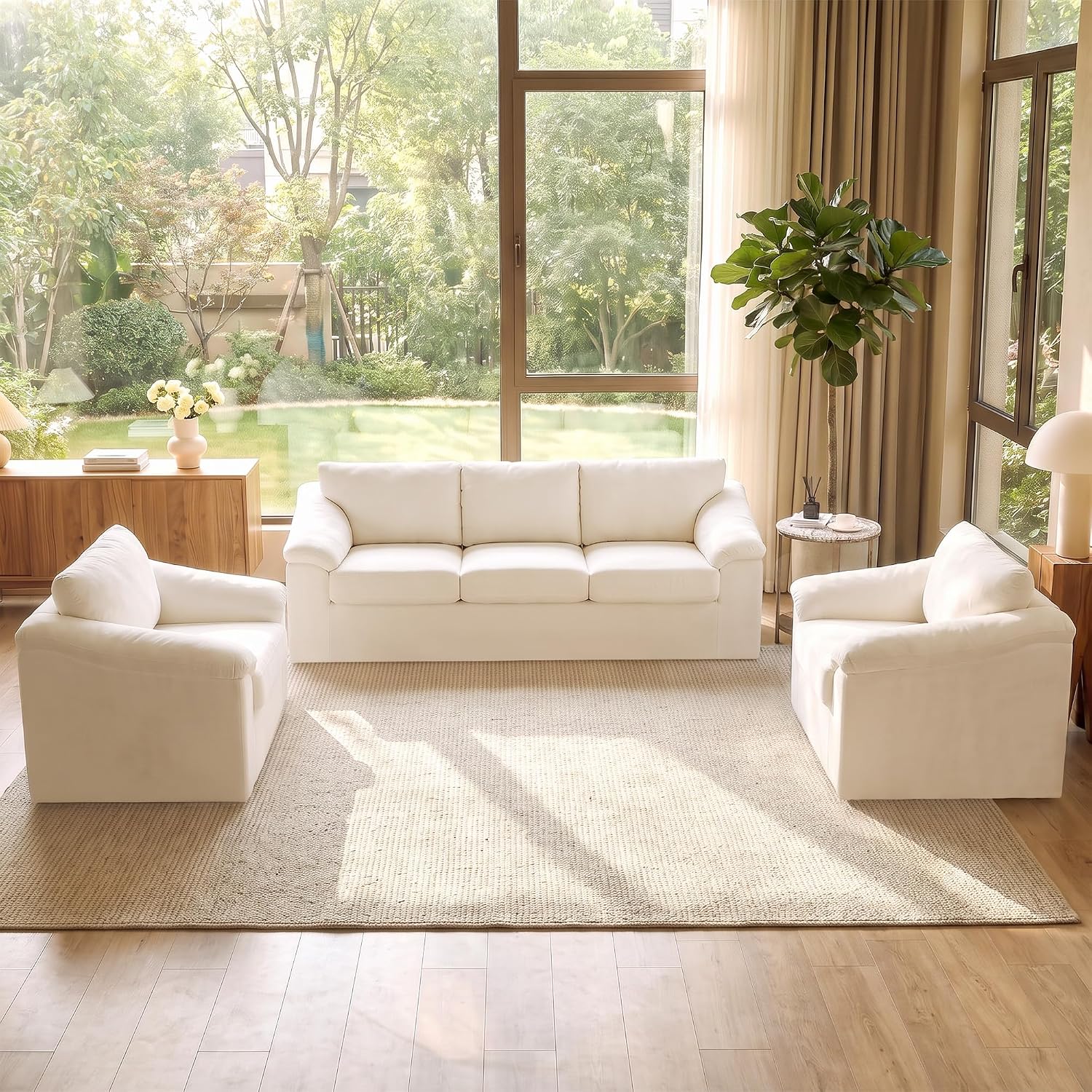 Boneless 3-Piece Couch Set