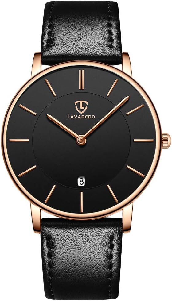 BEN NEVIS Men's Minimalist Watch, Leather Strap