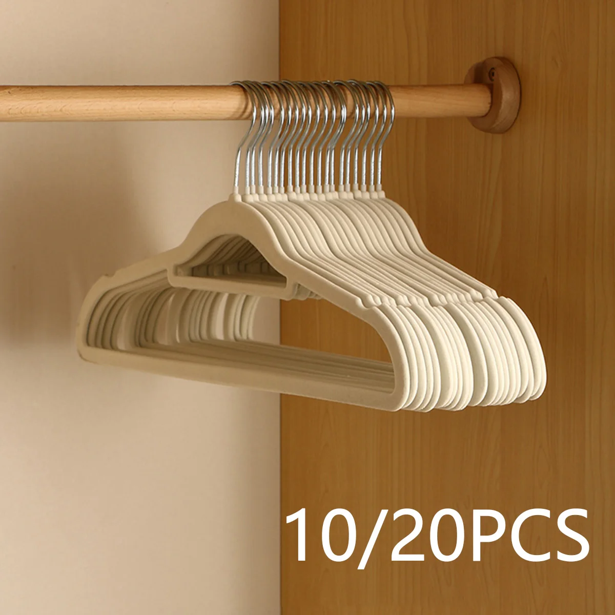 Slim Velvet Non-Slip Hangers, 10 or 20 Pack