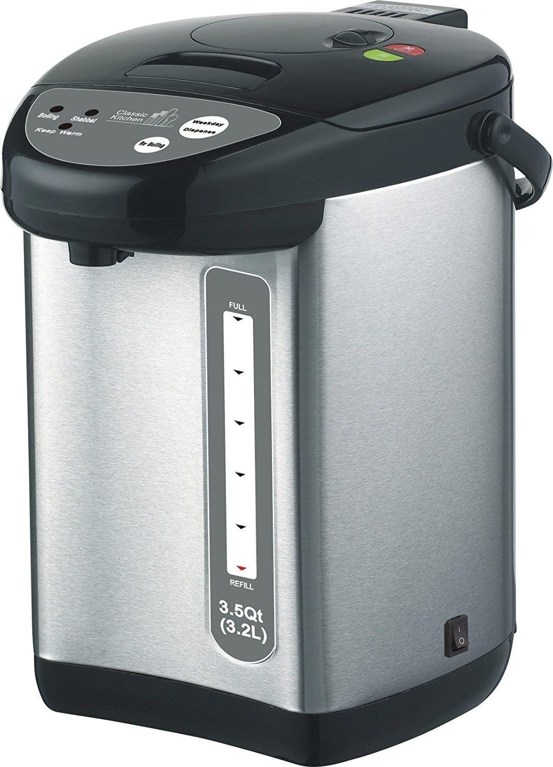 Classic Kitchen 3.5 Qt Electric Hot Water Urn, Shabbat Mode