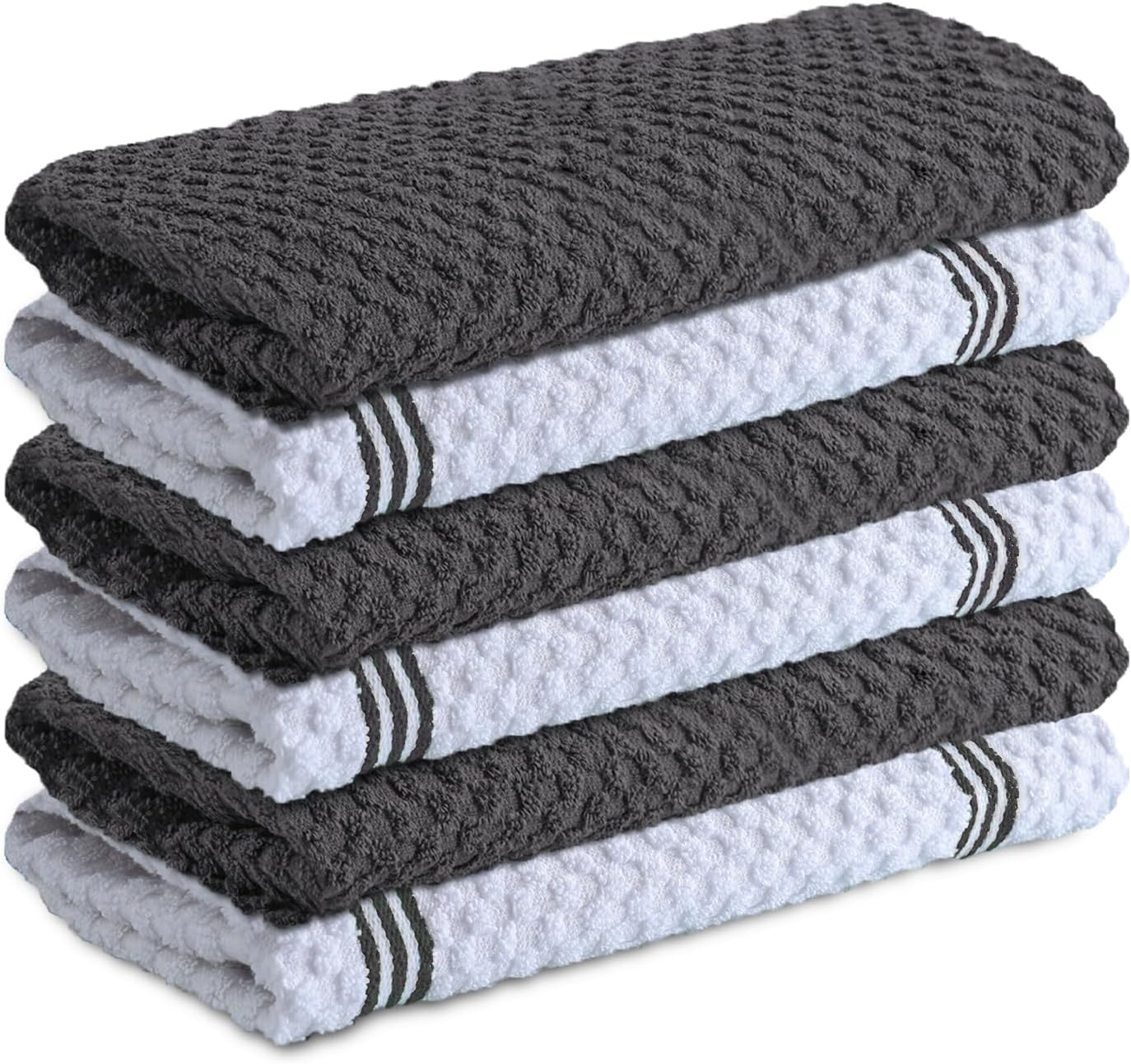 Infinitee Xclusives 100% Cotton Kitchen Towels - 15x25 Inch Ultra Soft Tea Towel, Super Absorbent Terry…