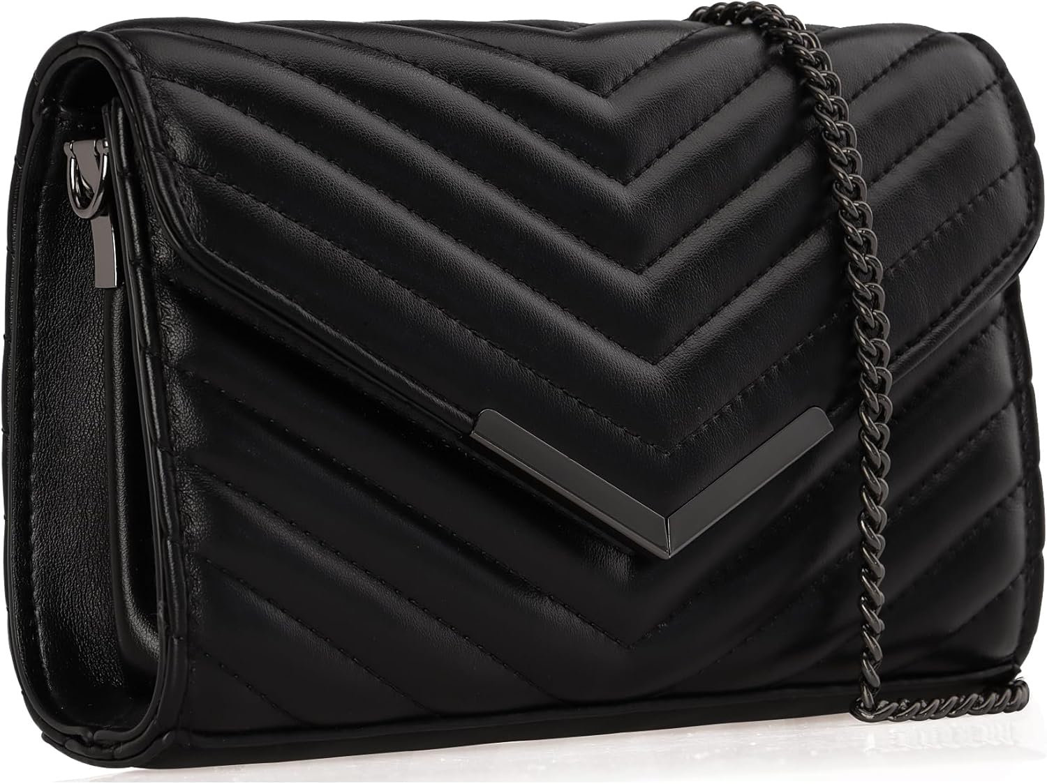 DEXMAY Women Clutch Purses Fashion Quilted Vegan Leather Envelope Evening Handbags Crossbody Bags with…