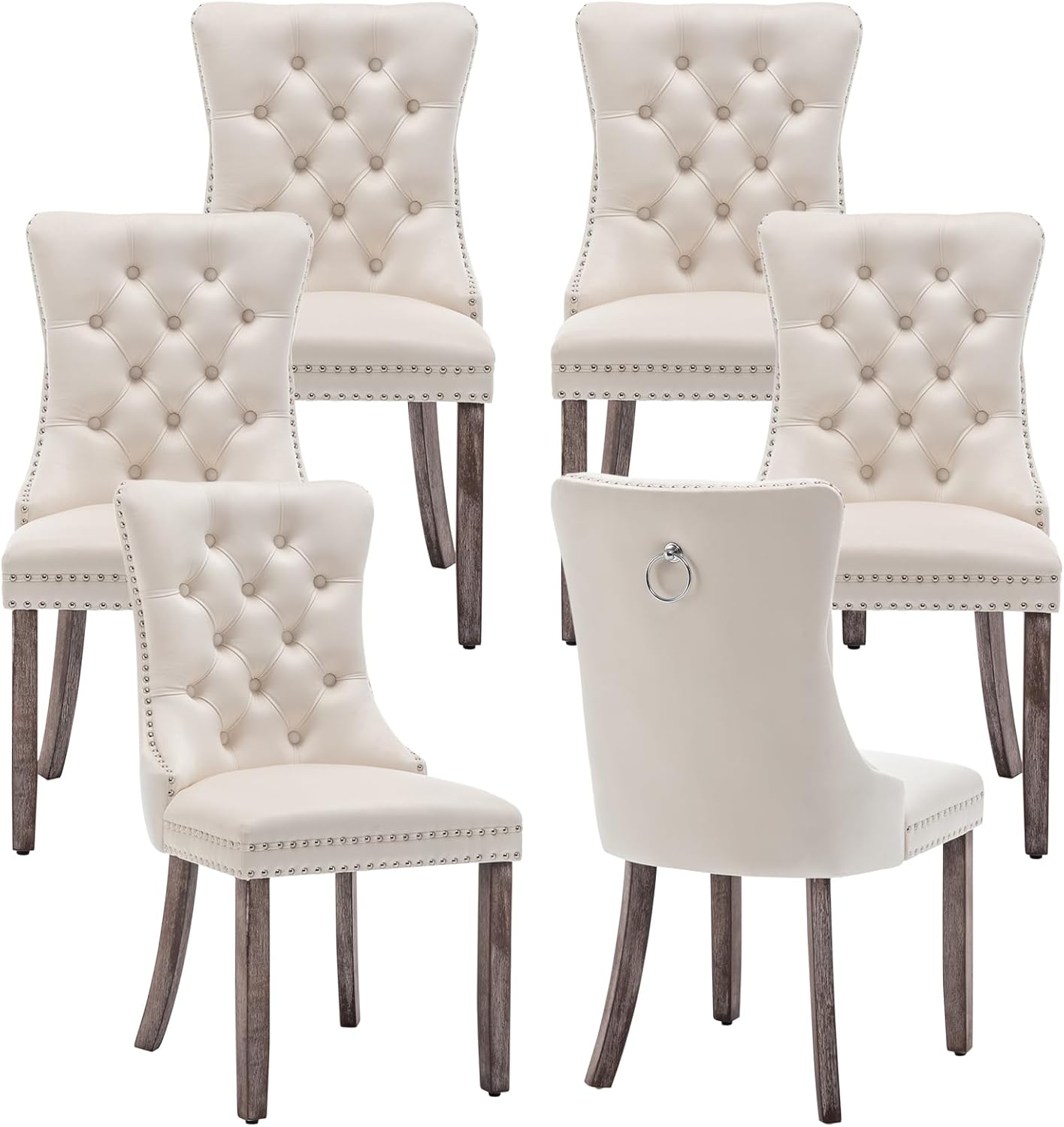 Tufted Velvet Dining Chairs (Set of 6)