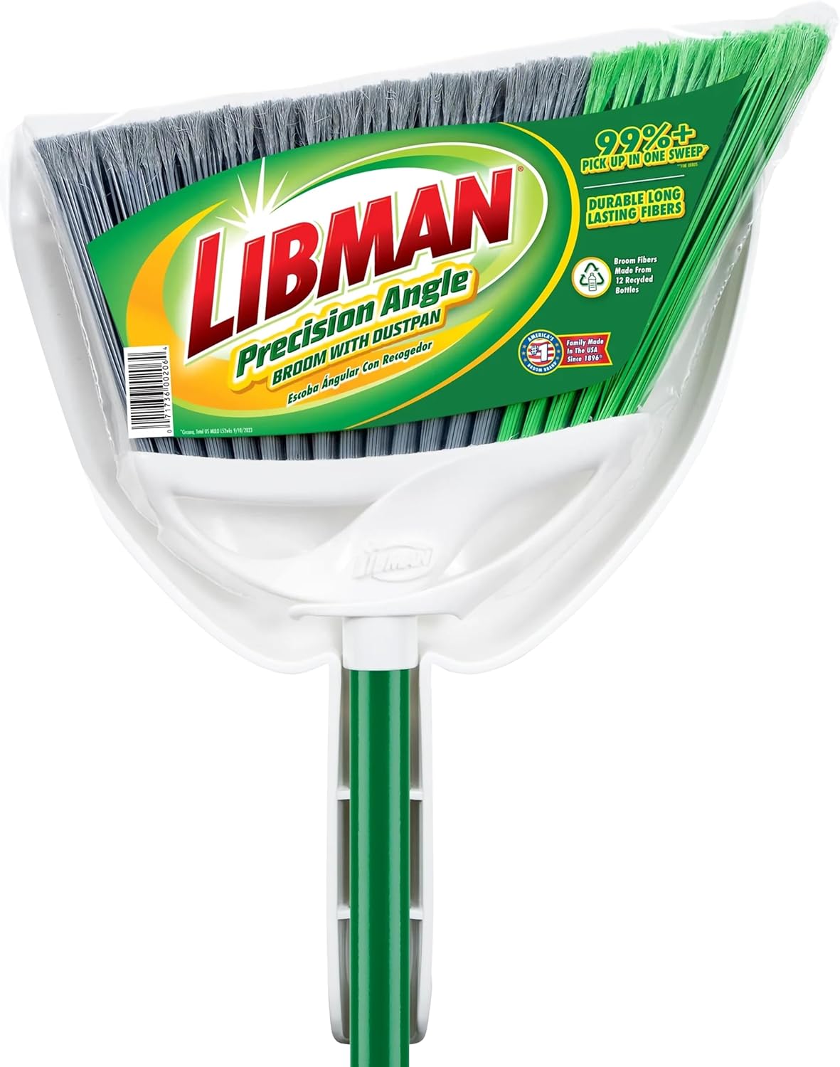 Libman FlexTech Broom with Dustpan Combo Set for Sweeping Indoor and Outdoor Floors, Pet, Dog Hair Broom,…