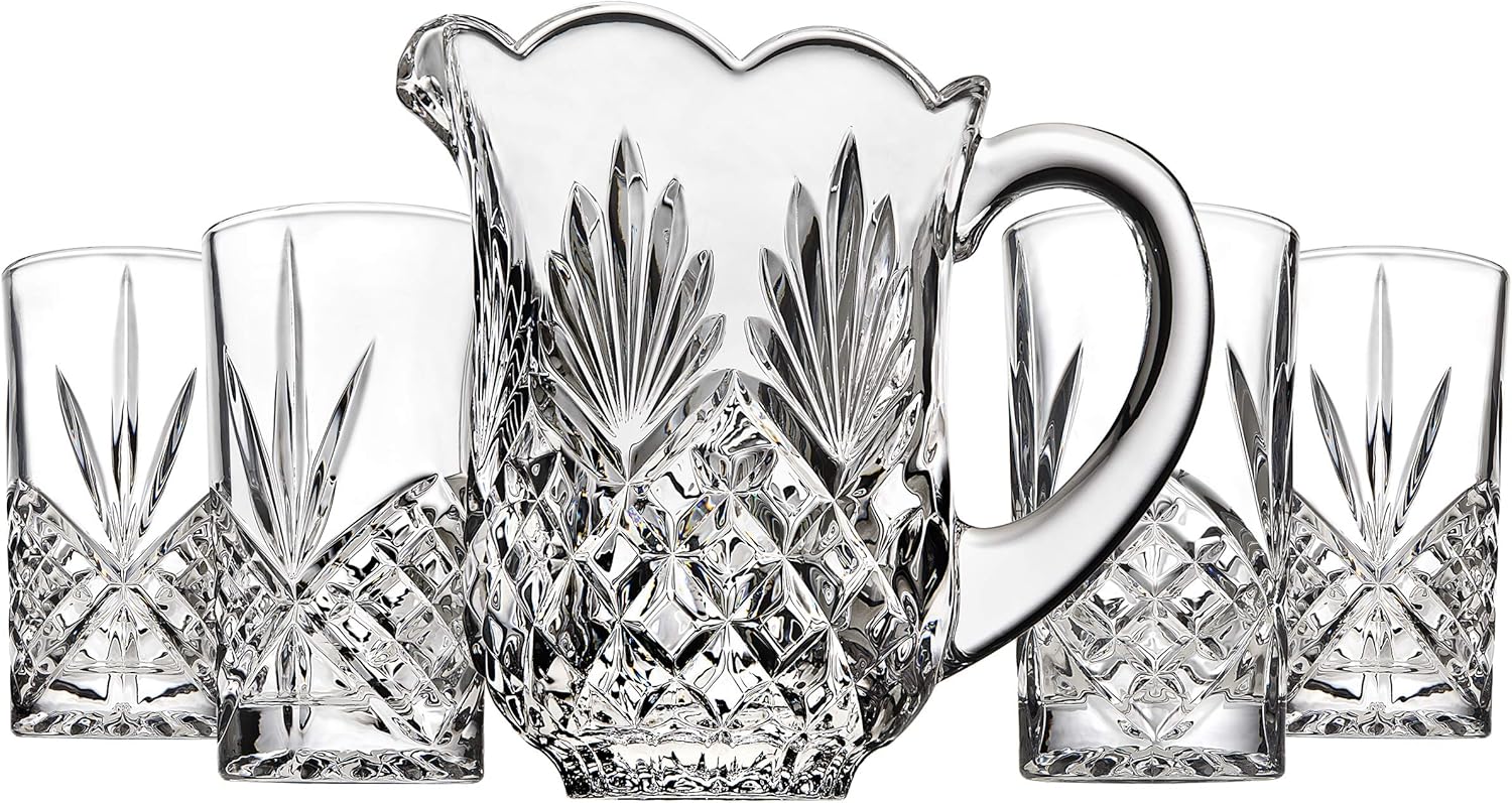 Godinger Dublin Pitcher and Glasses Drink Bar Set