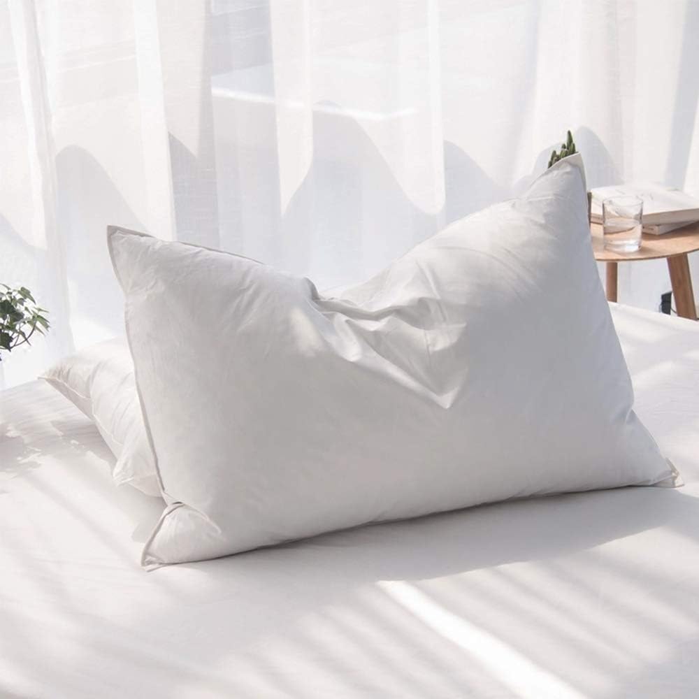 Goose Feathers & Down Bed Pillows, King Size, Set of 2, Hotel Collection