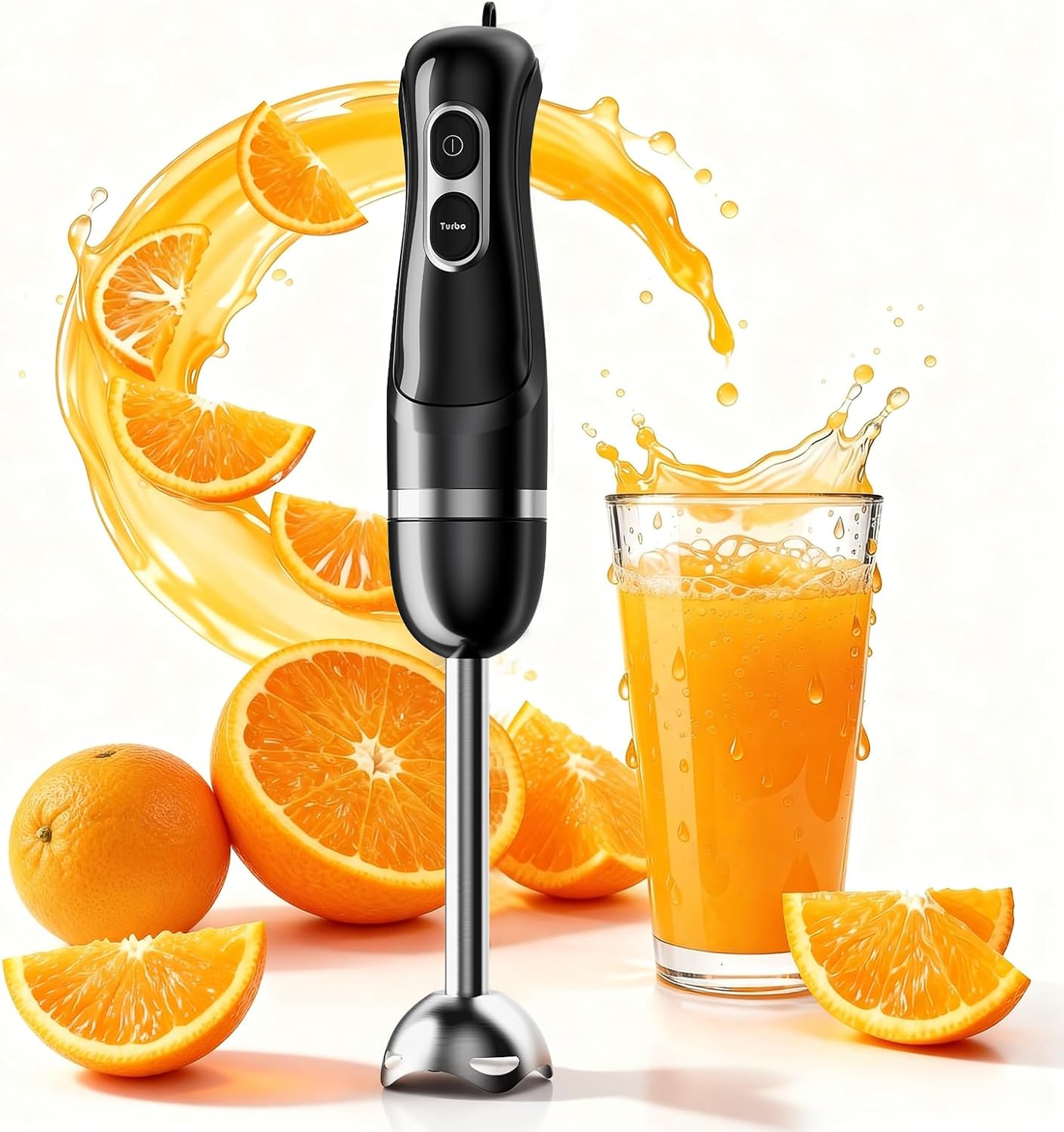 Immersion Blender Handheld, Corded Electric Blenders Portable Stick Mixer with 2 Mixing Speed and…