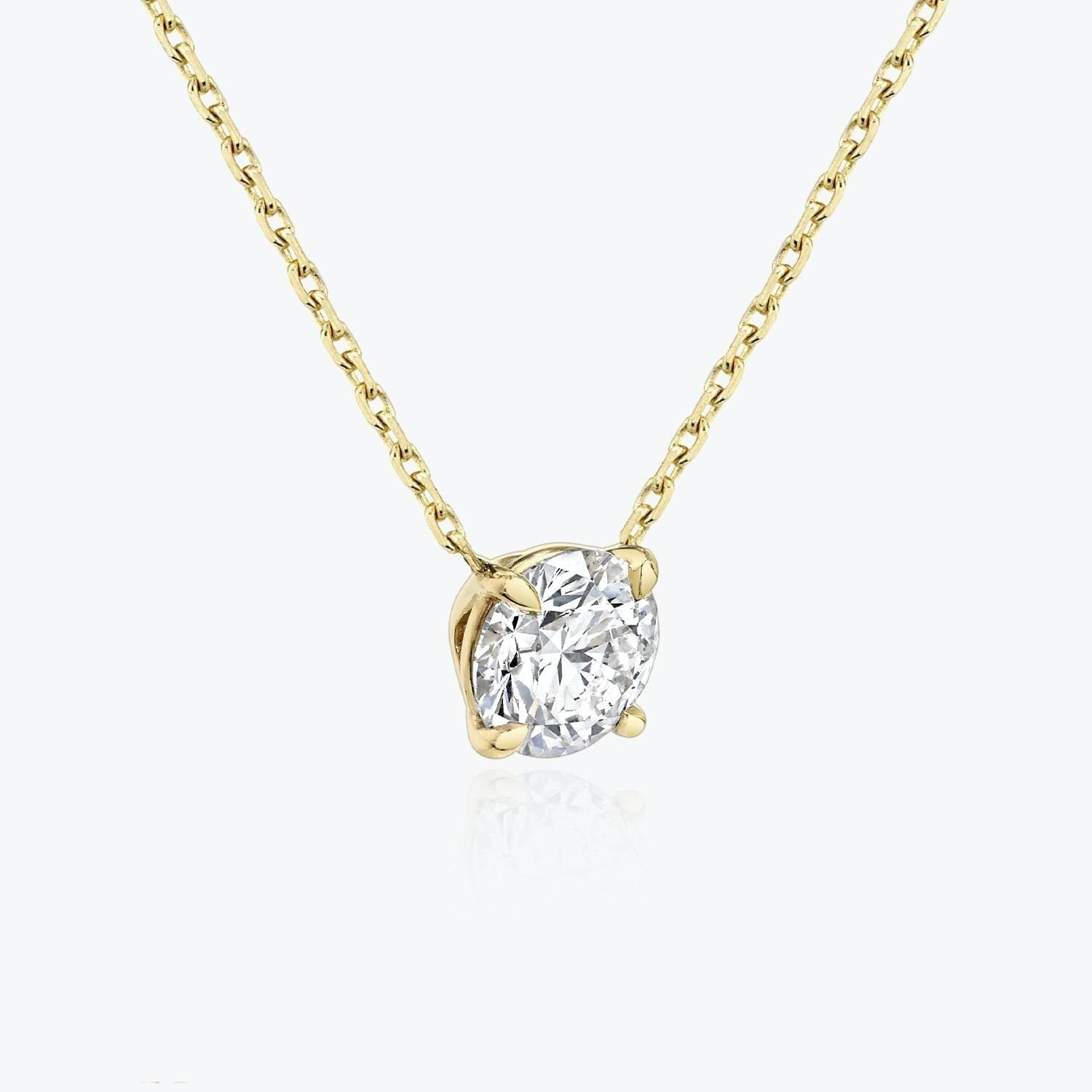 The Diamond Deal IGI Certified Lab Grown Diamond Floating Pendant Necklace for Women, 14K White, Yellow or Rose Gold