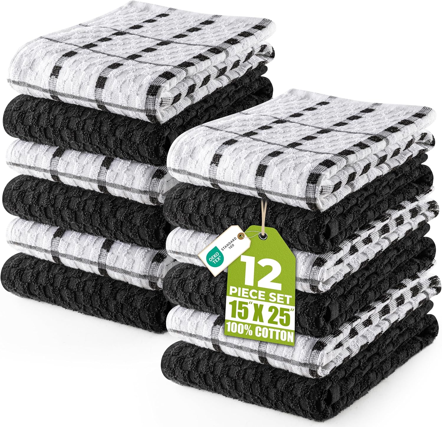 Utopia Towels - Kitchen Towels 12 Pack, 15 x 25 Inches, 100% Ring Spun Cotton Super Soft and Absorbent…