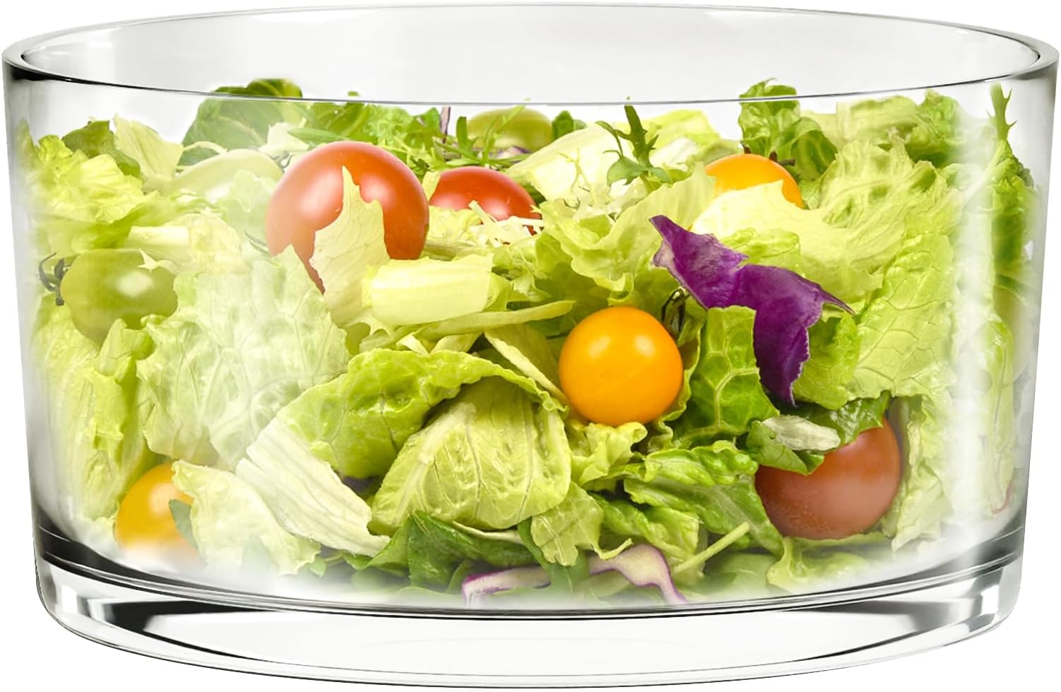 KITEISCAT Glass Salad Bowl — Versatile 118 oz Trifle and Fruit Bowl for Salads and Desserts