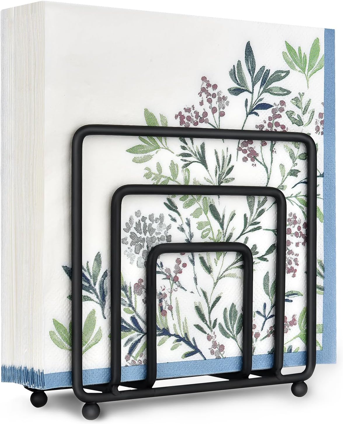 Napkin Holder for Table, Modern Metal Black Napkin Holder