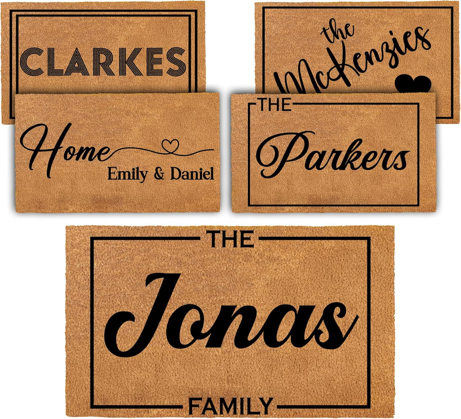 Personalized Door Mat — Custom Welcome Door Mat with Anti-Slip Backing, Weather-Resistant