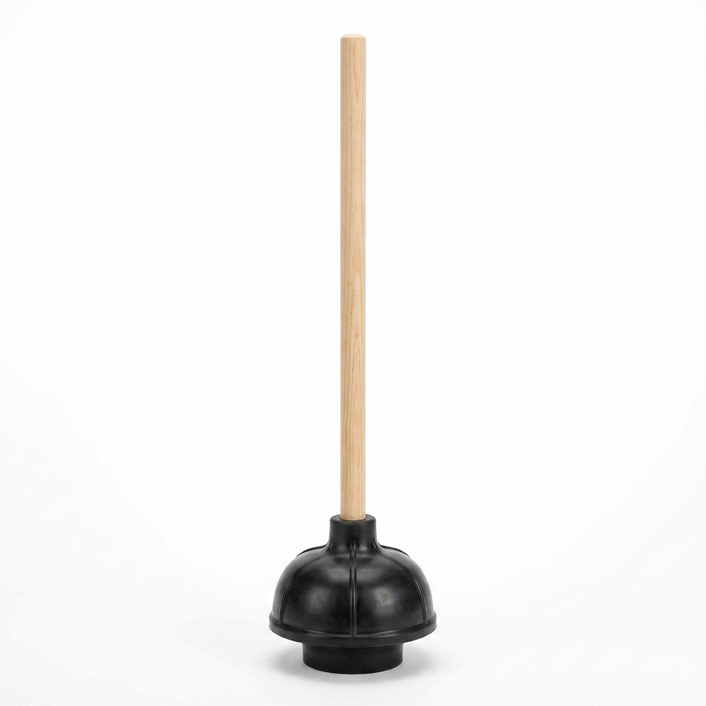 CAC China PLGW-24 Rubber Plunger with Wooden Handle 24"