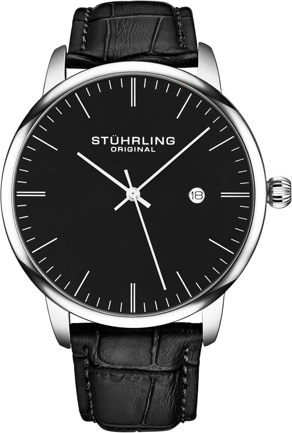 Stuhrling Original Men's Watch Dress Watch 40mm, Ultra Slim Mens Watch Leather Strap, Quartz Analog Men's…