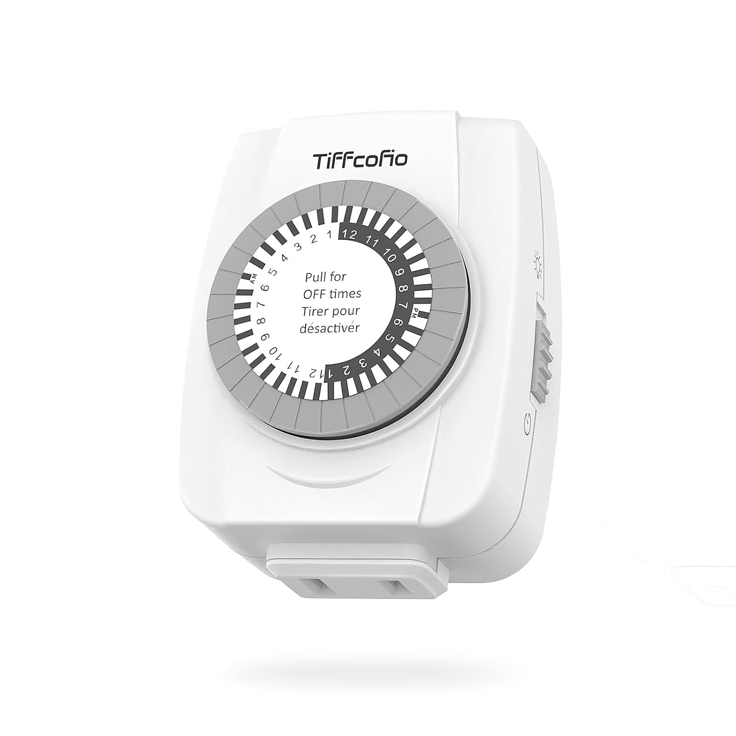 TiFFCOFiO Indoor Mechanical Outlet Timer, 2-Prong