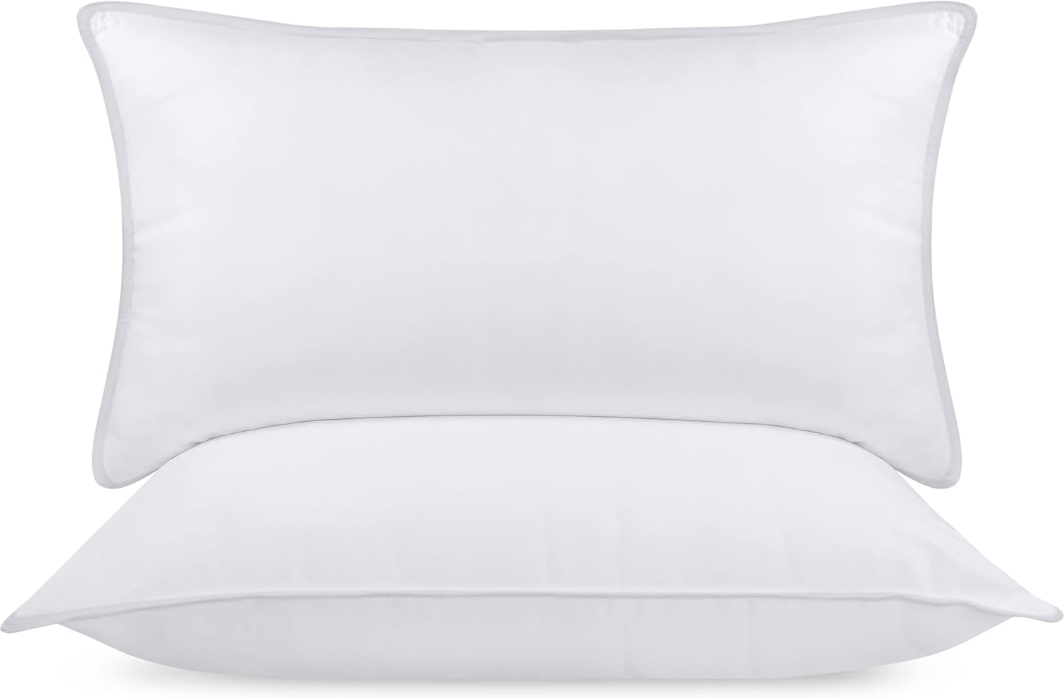 puredown Goose Feathers & Down White Pillows, Set of 2, Standard Size