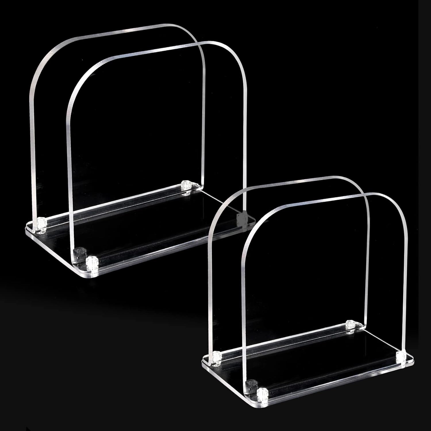 Yes!Fresh Clear Napkin Holders, 2-Count Upright Windproof Set